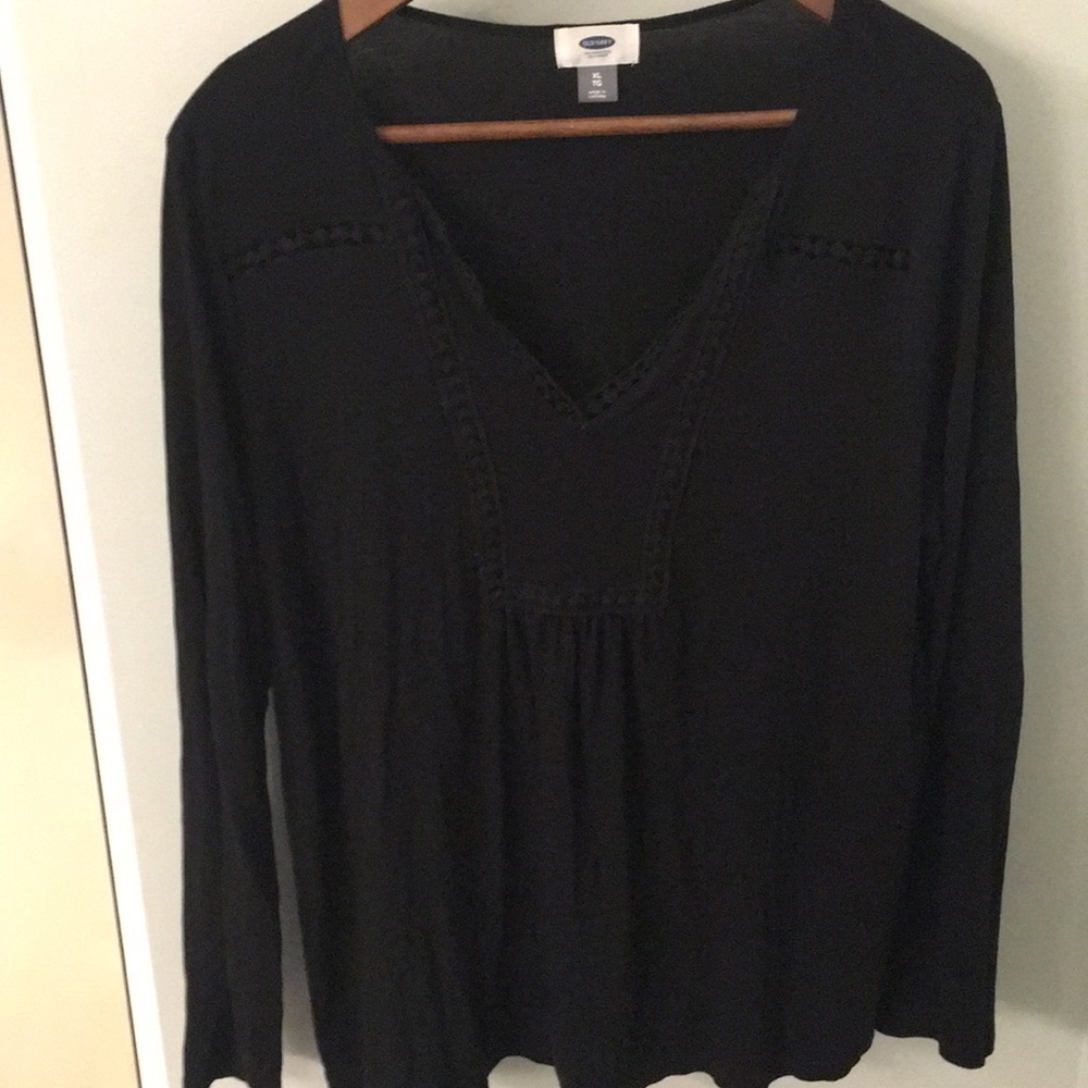 Fun black boho top